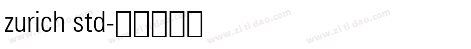 zurich std字体转换